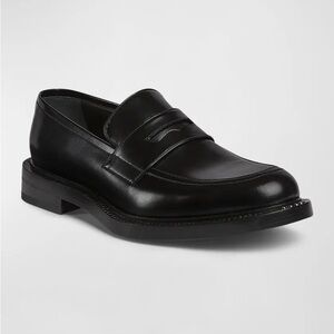 Gucci Black Leather Slip-On Loafers size 10